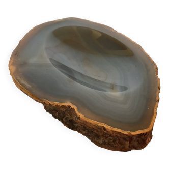 Blue Agate slice ring sizer pocket
