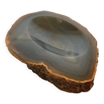 Blue agate slice ring holder
