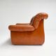 Cognac colored leather Pellerossi lounge chair, 1960s