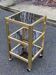 Vintage Hollywood Regency dessert table in gilded brass from the 1960s.