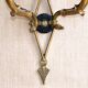 French antique bronze double Empire wall sconce with arrow and swan detail 4317.