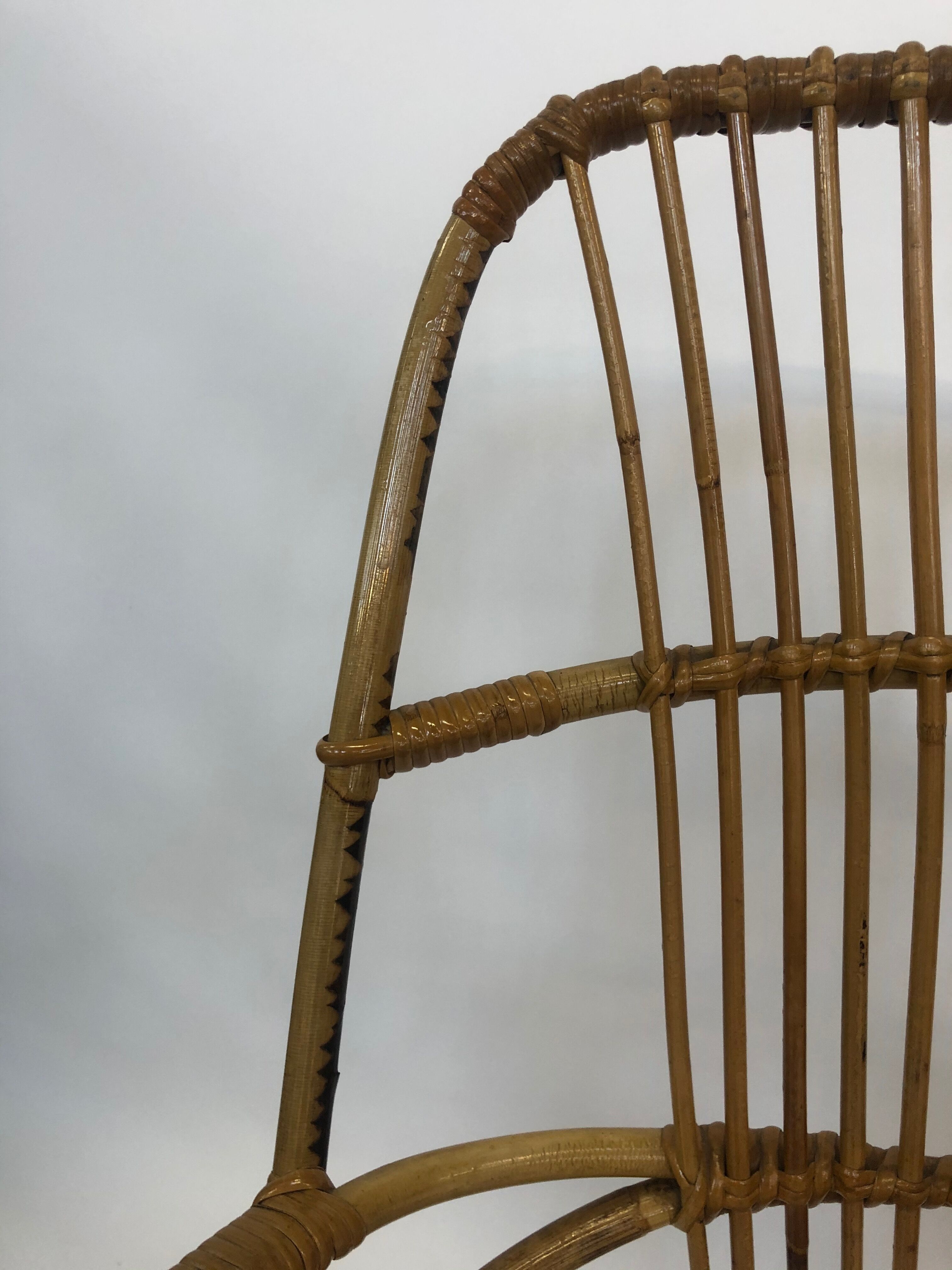 Van Rohe Noordwolde rattan chair, 1960s