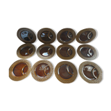 12 Digoin Saarguemines 70's compartment plates