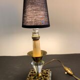 Brass lamp foot and glass