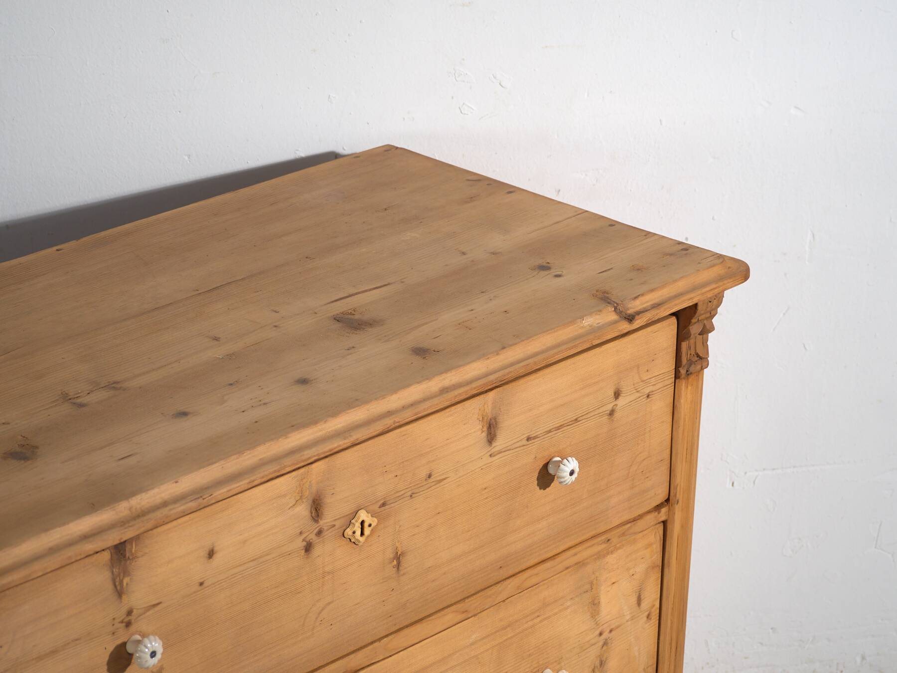 Antique pine commode – Central Europe (c. 1880–1910)