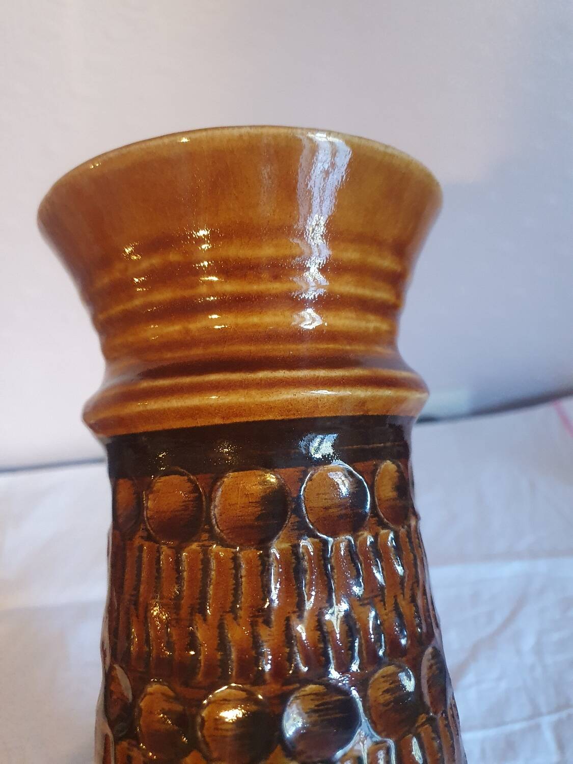Vase w germany bay numbered 76 25 vintage 70's