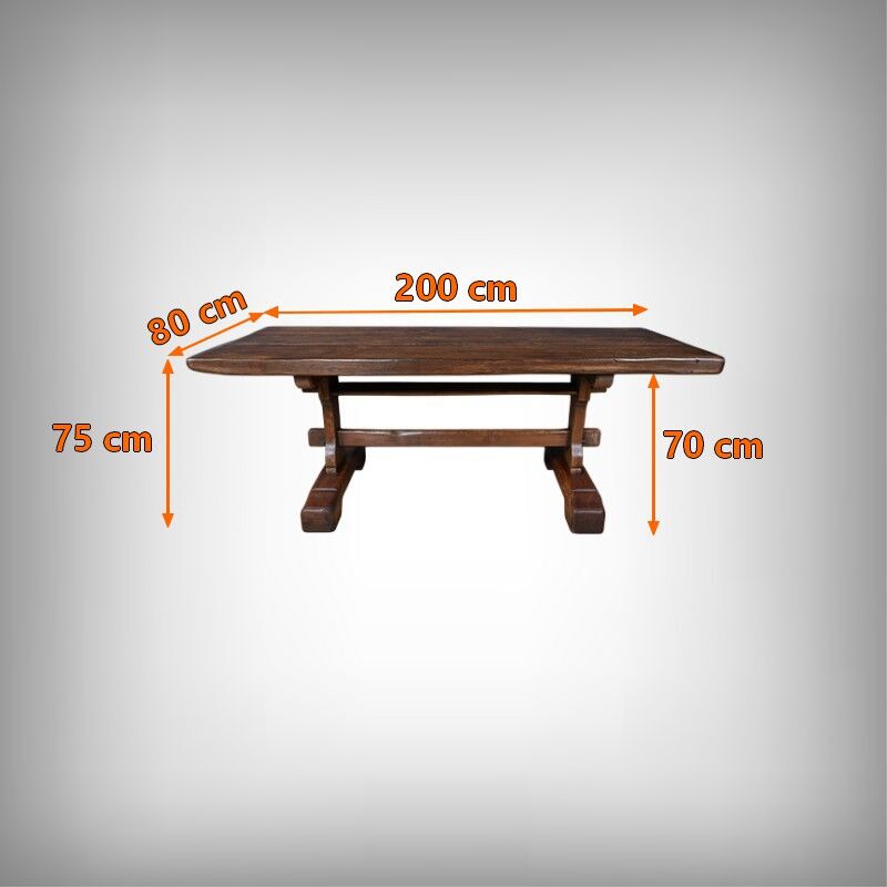 Monastery table in oak – 1st part 20th century