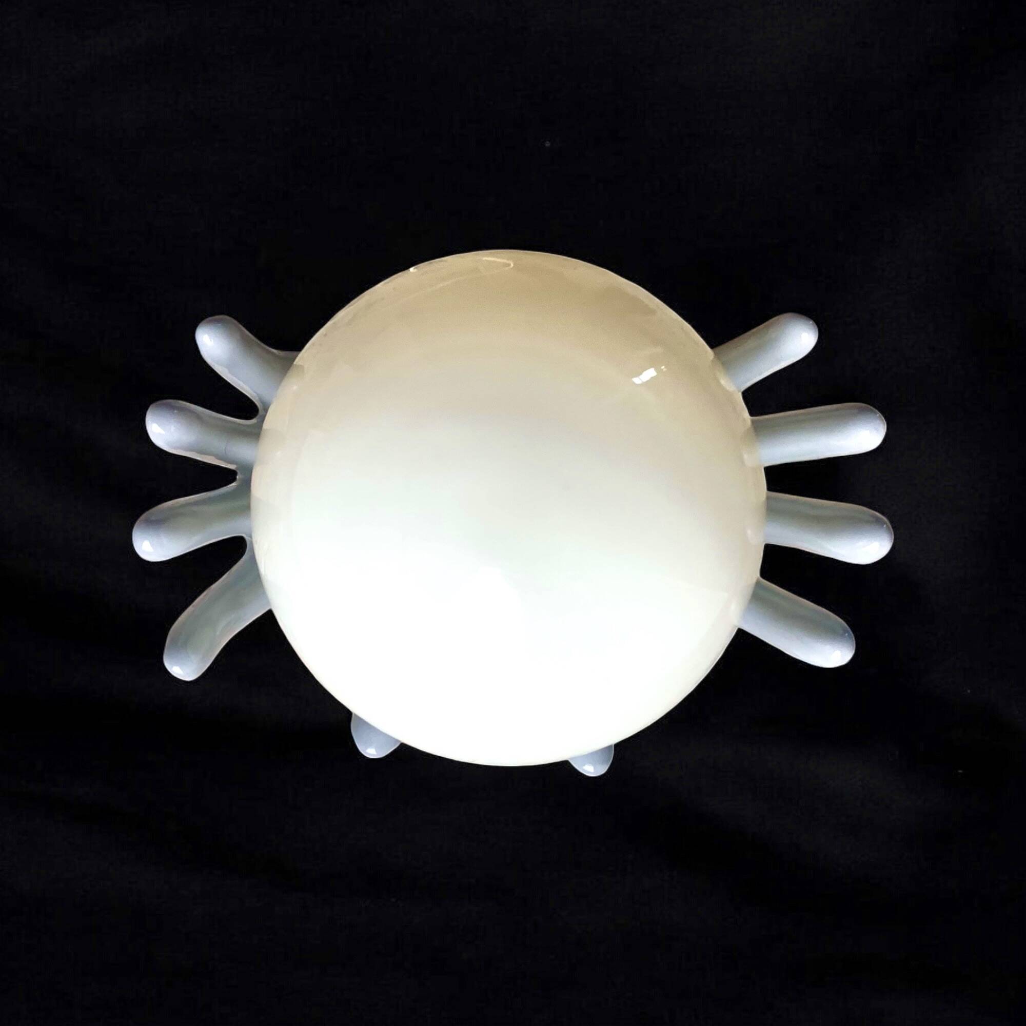 Vintage ceramic "hands" lamp - Wit Delfts - Made in Holland
