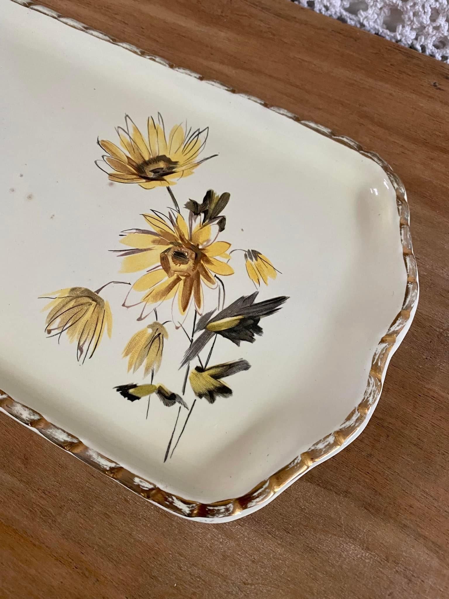 Salins France earthenware cake dish