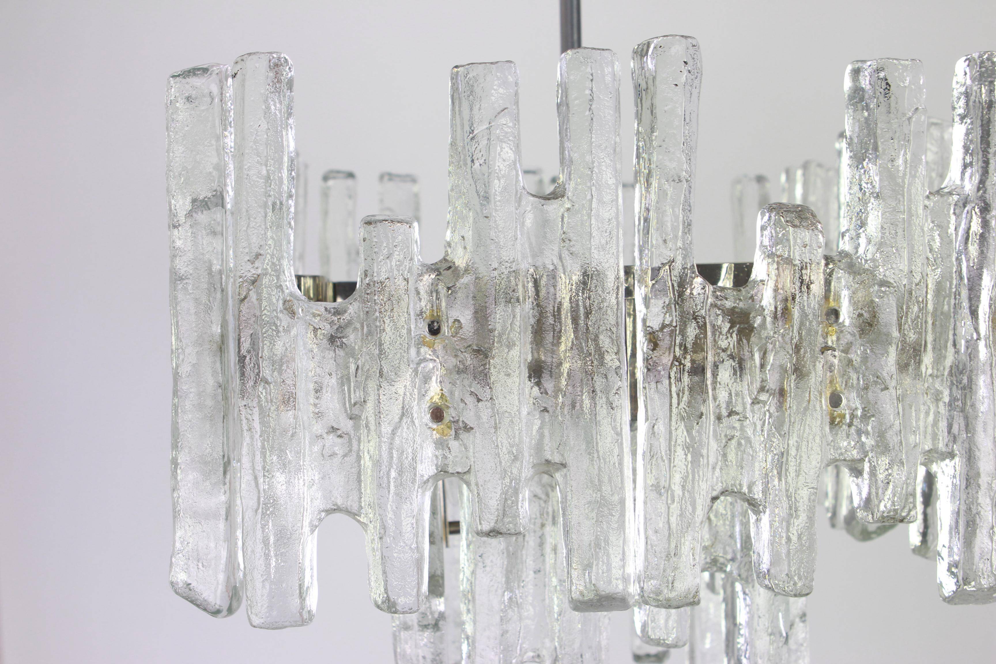 Rare Murano glass chandelier by Kalmar, Austria, 1960s
