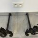 Beautiful pair of bronze andirons - 19th century