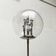 Spherical chrome and glass planetary floor lamp from the mid-century German space age by Doria Leuchten, 1960s.