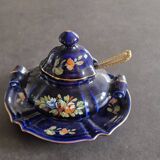 Old blue oven sugar bowl