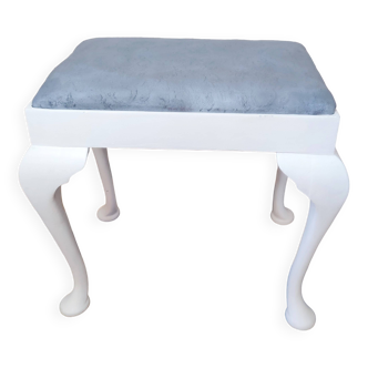 Small wooden dressing table seat, English, vintage