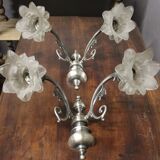 Pair of wall sconces with 2 light arms