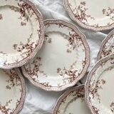 8 Ridgways England Royal Semi Porcelain "Eton" Ironstone Dinner Plates