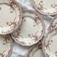 8 assiettes plates en terre de fer "Eton" Ridgways England Royal Semi Porcelain