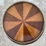 Late 19th century tripod pedestal table in wood marquetry
