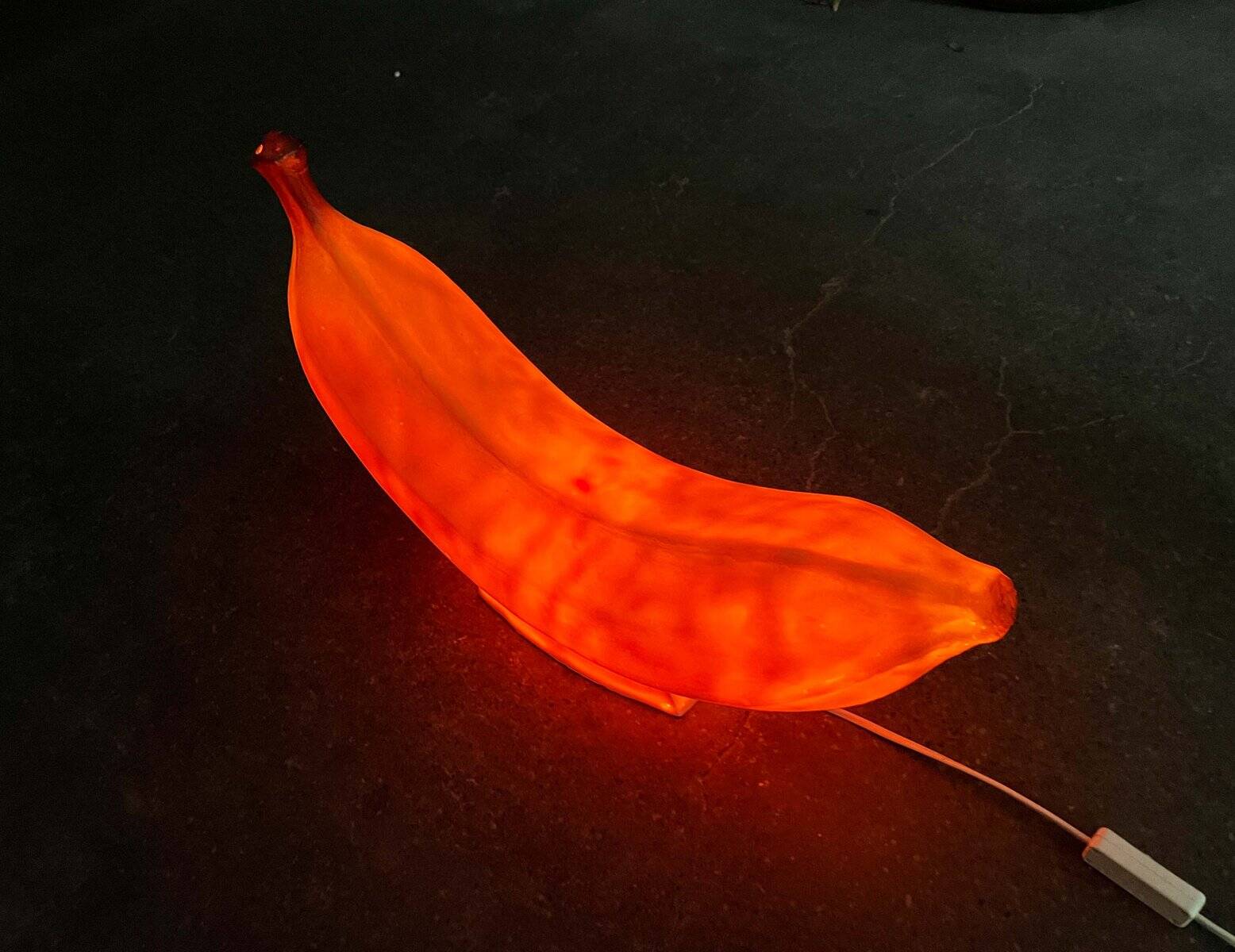 Postmodern banana floor lamp by Heico, 1980s.