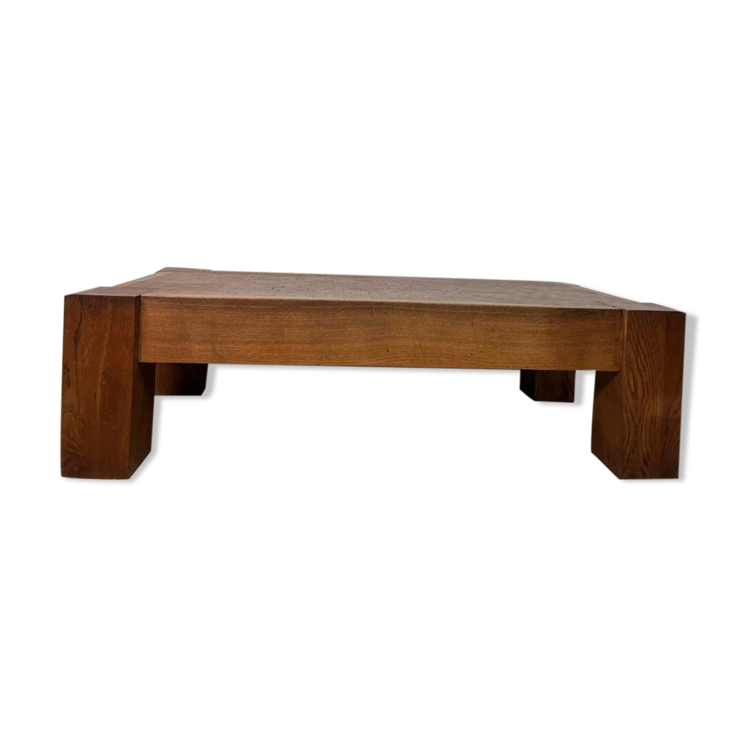Sturdy wooden vintage coffee table