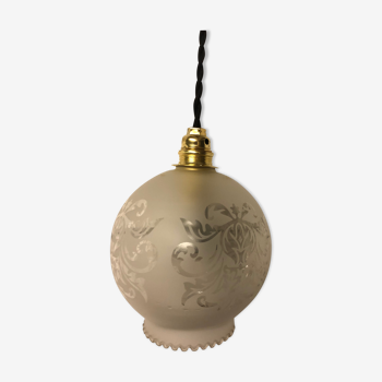 Lampe baladeuse globe en verre vintage