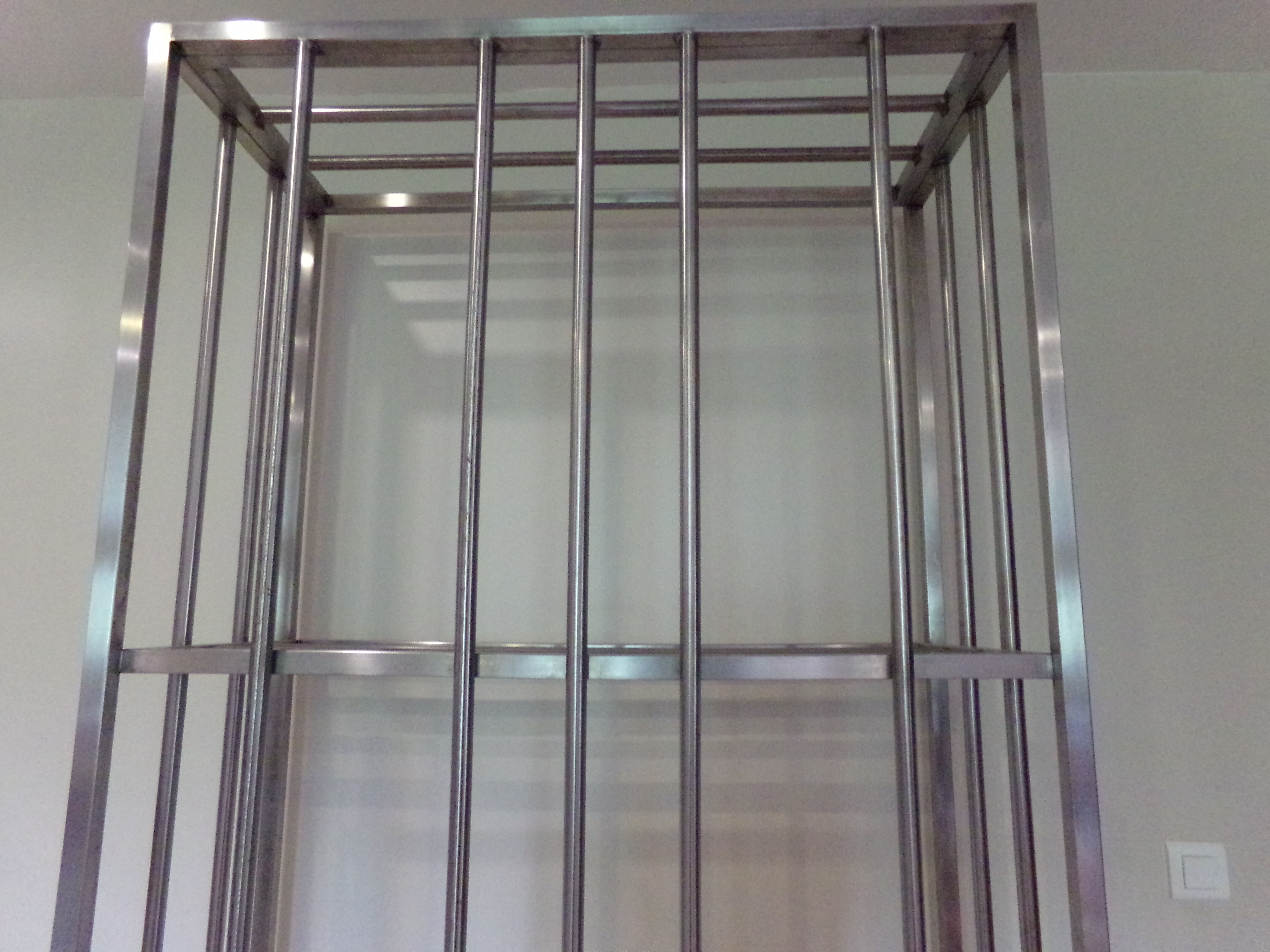 Stainless steel shelf on wheels