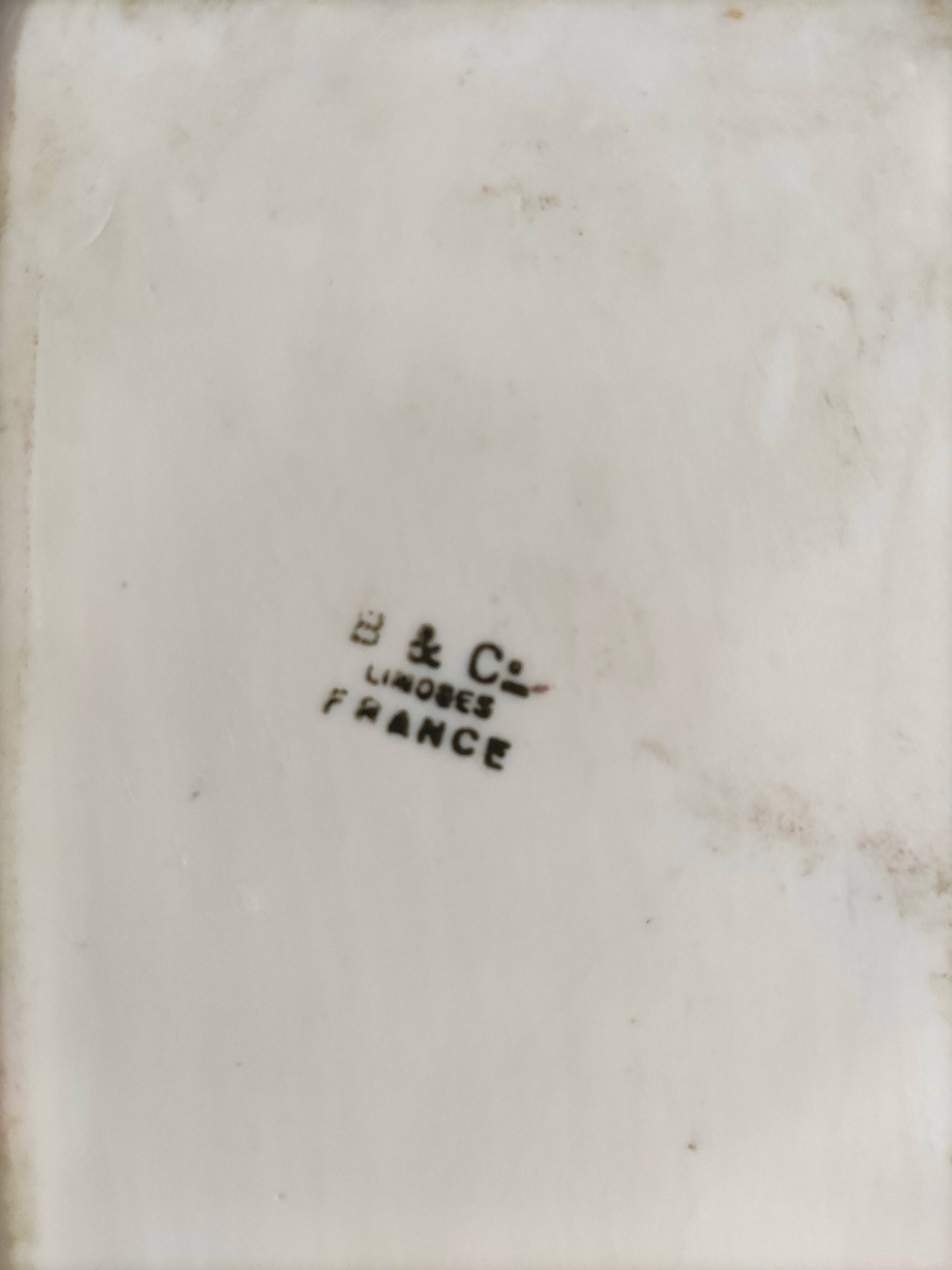 Rectangular porcelain cake dish B and C / Limoges