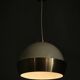 1970s NAPAKO Space Age Brass and Cream Pendant Light, Czechoslovakia