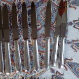 24 Dixi silver metal knives