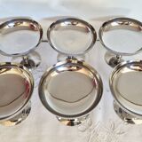 Stainless steel ice cream cups, set of 6, aperitif cups (ref 8)