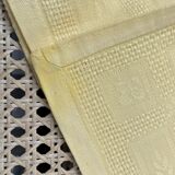 set de 4 serviettes monogrammées EL teintes jaune