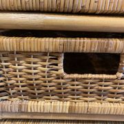 Storage furniture, rattan chest of drawers