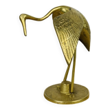 Vintage golden brass heron
