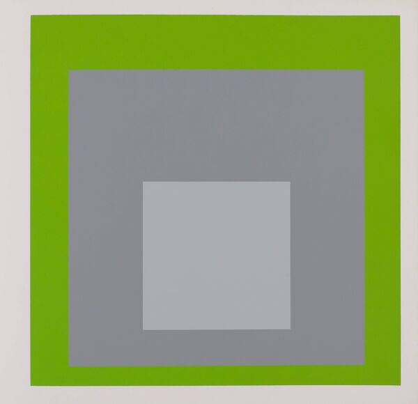 Sérigraphie en couleurs Josef Albers : Homage to the square, White Marker