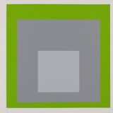 Josef ALBERS: Homage to the Square, White Marker - Colour Screen Print