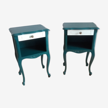 Pair of old bedside tables renovated