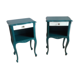Pair of old bedside tables renovated