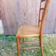 Old thonet style bistro chair turned wood + vintage cane seat