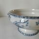 Vegetable dish U&C Sarreguemines with handles, Royat model in blue decoration.