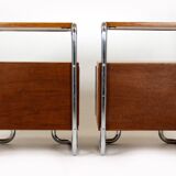 Restored Bauhaus Bedside Tables by Hynek Gottwald, 1930s, Set of 2