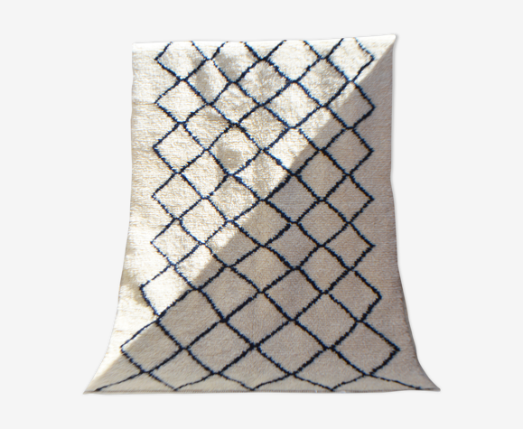 Tapis marocain en laine berbère beni ourain 205 x 137cm