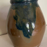 Flamed glazed jar