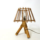 Rattan bedside lamp from the 60/70