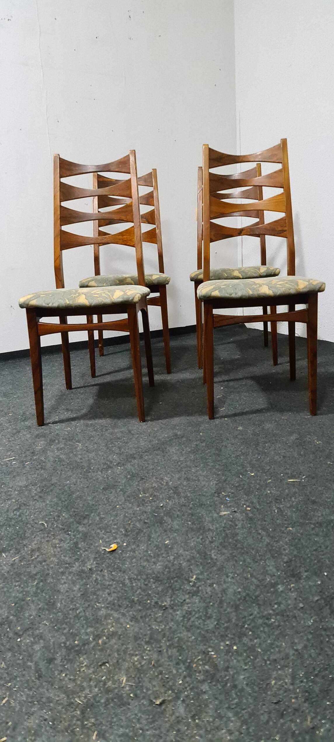 Vintage set of four rosewood dining chairs
