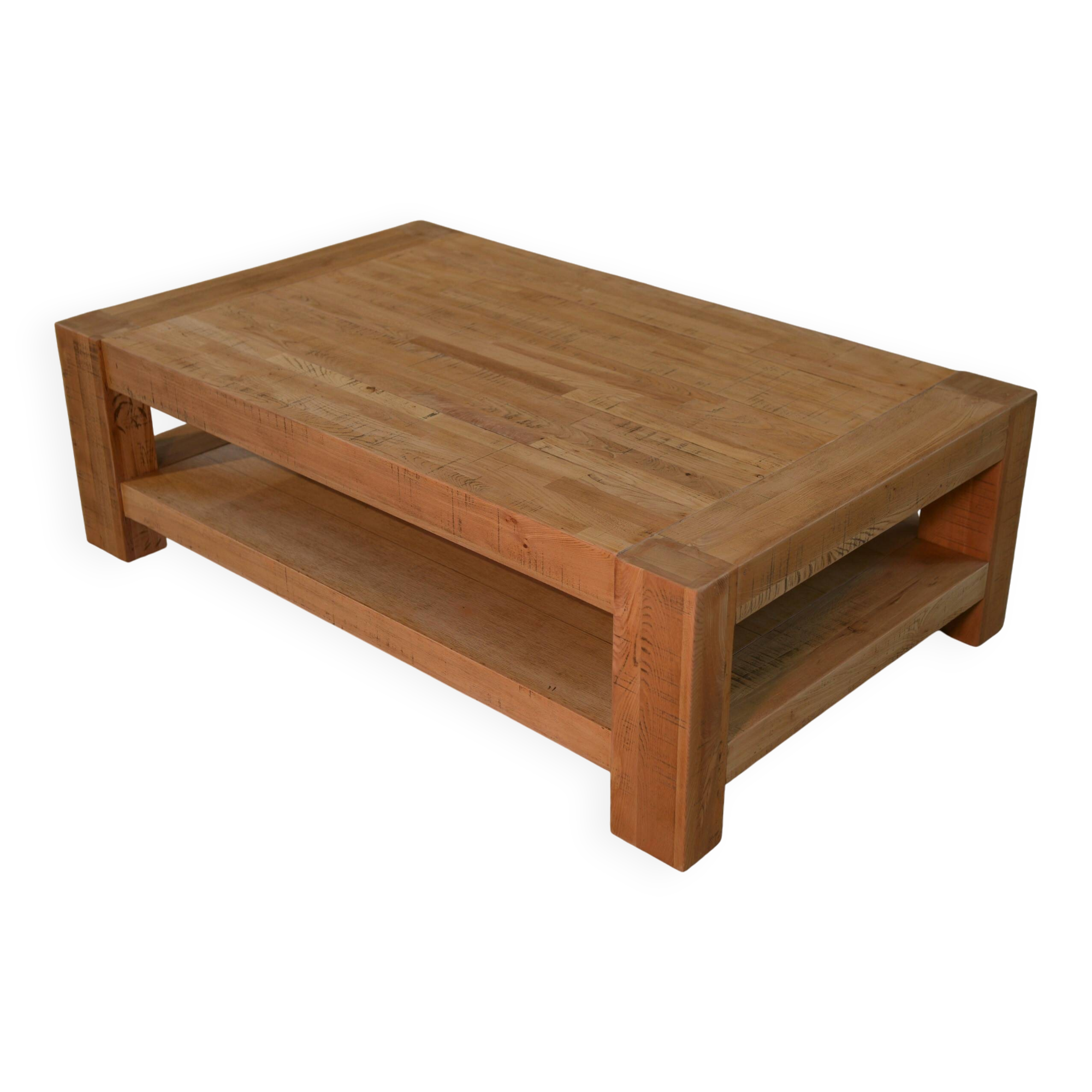 Coffee table in oak and oak veneer from Belgian manufacture