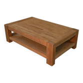 Table basse en chêne et plaquage de chêne de manufacture belge