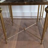 Pull-out tables brass Suite. Around 1940.