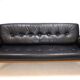 Brutalist 3 seater sofa leather and oak, 1960