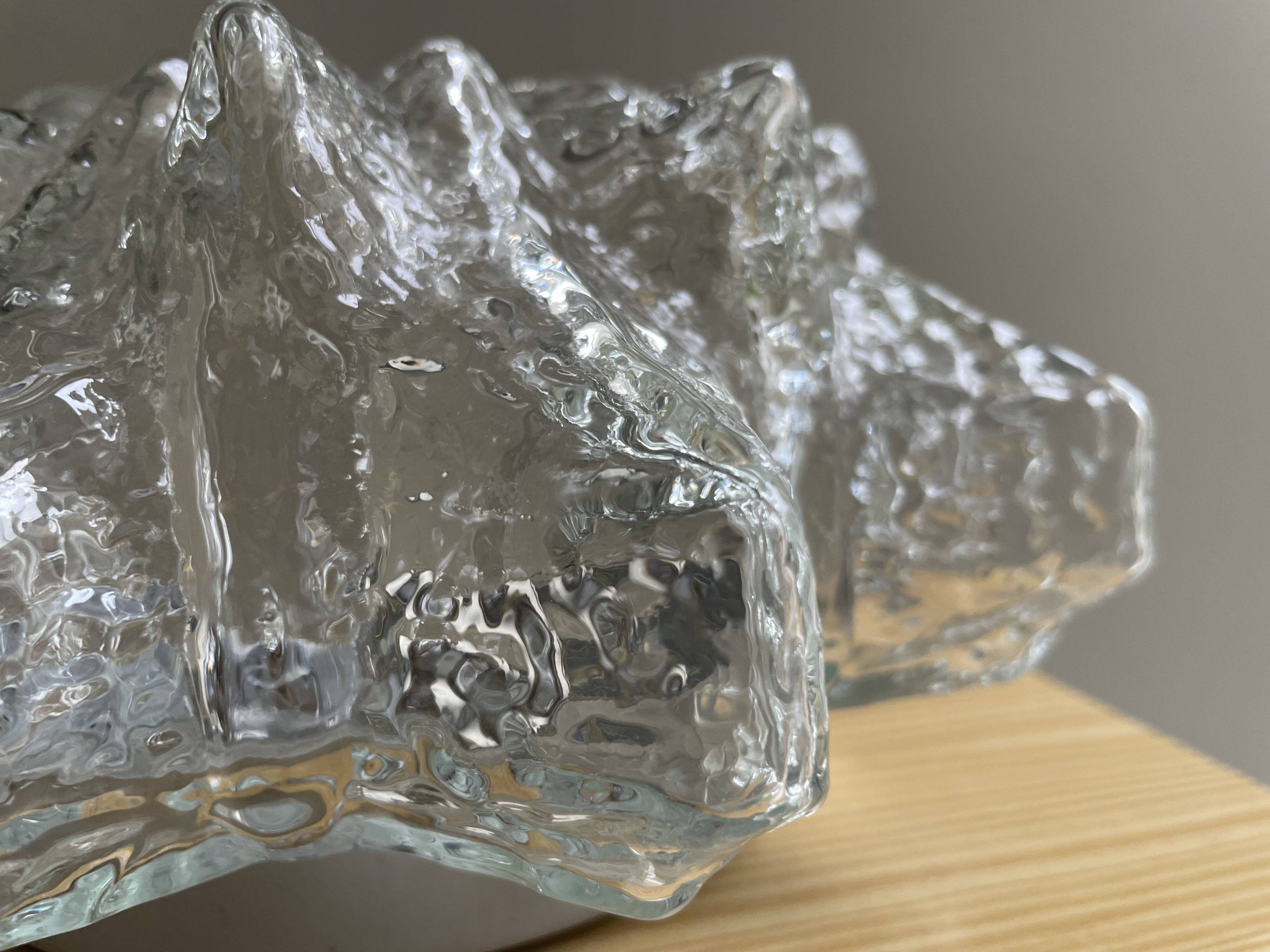 Portuguese snowflake glass flush mounted lamp