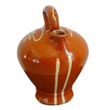 Français cruche ou gargoulette en poterie antique à glaçure rouge